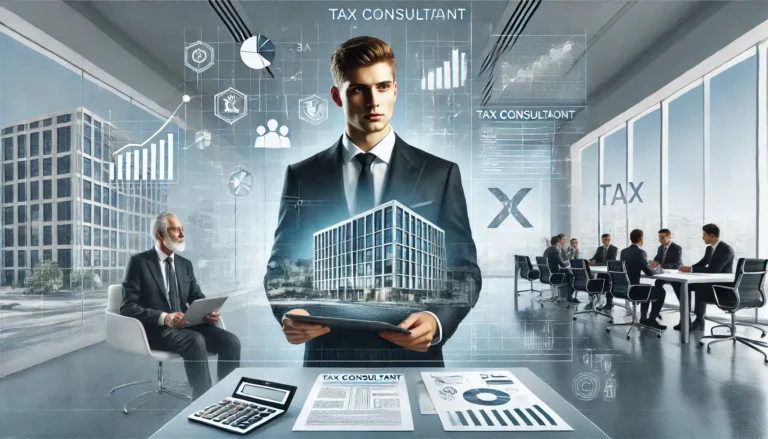 a man holding a tablet with a building on it