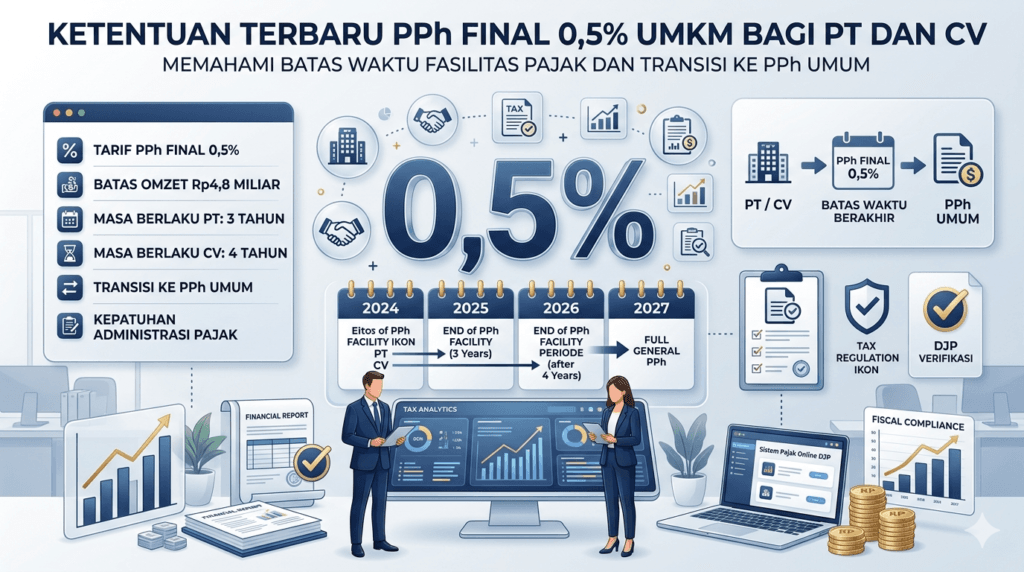 Ketentuan Terbaru PPh Final 0,5% UMKM bagi PT dan CV